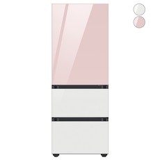 [색상선택형] 삼성전자 BESPOKE 김치플러스 키친핏 313L 3도어 냉장고 방문설치, RQ33C74B2AP