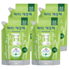 아이깨끗해 향균 폼 핸드솝 숲 속 산책향 리필, 450ml, 4개