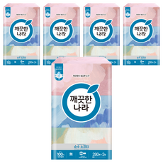 깨끗한나라 순수 소프티 천연펄프 미용티슈 2겹, 280매, 15개