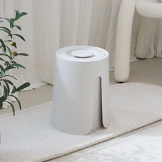 Promade 簡約風格雙層圓形垃圾桶 10L, 淺灰