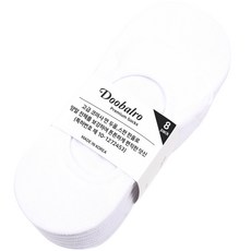 Doobalro 女款運動全方位加固雙股棉紗隱形襪 8雙組, 白色, 8個