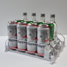 DLNR 冰箱飲料廚房貼合分配器 3排, 白色