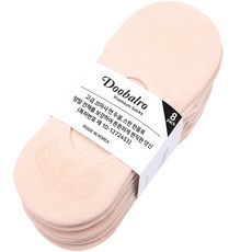 Doobalro 女款運動全方位加固雙股棉紗隱形襪 8雙組, 膚色, 8個