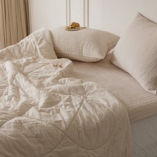 아망떼 타임리스 60수 고밀도 면아사 피그먼트 간절기 차렵이불 베개세트