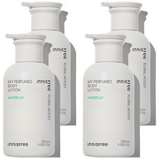 이니스프리 마이 퍼퓸드 바디로션 워터 릴리, 330ml, 4개