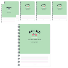 misoro 3000 英語線圈筆記本 2403, 6本, 顏色隨機