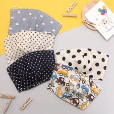 DRESSHOUSE 花紋立體布口罩組 5入