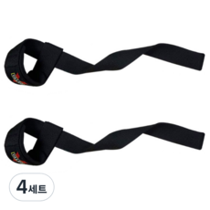 발레오 타이거 놓치지 않는 스트랩 헬스 데드리프트 좌우세트, 4세트, 블랙