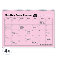 ibis PP桌上型月計畫本, 4個, 淺粉色