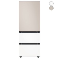 [색상선택형] 삼성전자 비스포크 313L 3도어 키친핏 김치플러스 냉장고 방문설치, 새틴베이지(상칸) + 새틴화이트(중칸,하칸), RQ33DB74D2AP