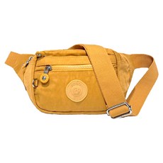 輕量休閒款寬揹帶防潑水斜背包/側揹包/胸包/腰包/發財包, 22 x 15 x 5cm, 8829 橙黃
