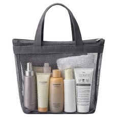 알파커머스 물빠지는 포켓 메쉬 목욕가방, 그레이