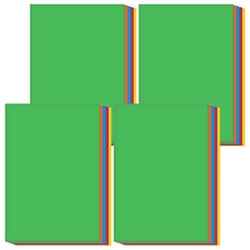 Bluma 彩紙 5 色混裝 160g CLP007, A4, 600個