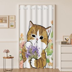 打孔式空調長門簾, 花園小貓