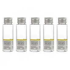 Hallobeauty 鋁蓋透明空瓶 50ml, 5個, 單一顏色