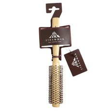 STRAWMAN 雙針捲梳 木柄 捲髮造型, M-1, 1支