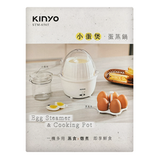 Kinyo 小蛋煲蛋蒸鍋 附玻璃燉杯 + 蓋子 + 蒸蛋架 + 量杯 不含蛋架 181 x 160 x 197mm 770g, STM-6565