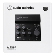 audio-technica 鐵三角 USB音訊混音器 原廠保固 127 x 131 x 44mm 334g, AT-UMX3, Black