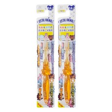 CRYSTAL ANIMALS 水晶動物離子兒童牙刷, 1.5歲以上專用, 先端極細毛, 顏色隨機, 2支, 1入