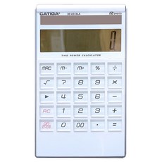 CATIGA 12位數薄型大太陽能計算機 182 x 108 x 15mm 148g, 白色, 1個