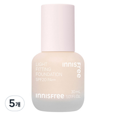 [비건뷰티] 이니스프리 라이트 피팅 파운데이션 30ml, 5개, 17N 아이보리