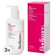 바디언스 밀크 아미노산 파파야 포포 바디크림, 300ml, 3개