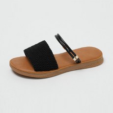 CHAAKAN SHOES 女款 Sabin 兩穿舒適涼鞋 SDFBR2h8872, 黑色, 225
