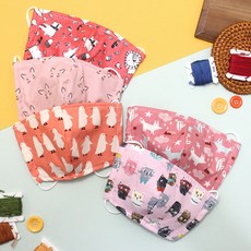 DRESSHOUSE 孩童圖案印花布口罩 5件組