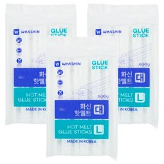 WHASHIN 熱熔膠條 大 11mm 600g, 3個