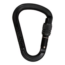 SKYLOTEC 有鎖鉤環 pass O -SCOR 手轉鎖 鋁合金 22kN斷裂負載, 112 x 78mm, 黑色, 1個