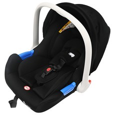 YODA 優的寶貝 嬰兒提籃式安全座椅, 用途多廣 可當提籃、搖籃、安全座椅 附遮陽罩 0-13公斤, 沉穩黑