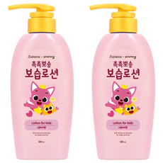 베비언스 핑크퐁 촉촉뽀송 보습로션 스윗피치향, 380ml, 2개