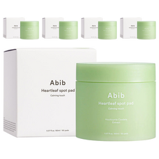 Abib 阿彼芙 台灣公司貨 魚腥草舒緩鎮靜棉片, 80片, 5罐, 80入, 5件