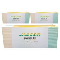 장성 일반 접은 거즈 4겹 10 x 10 cm, 3개, 200개입