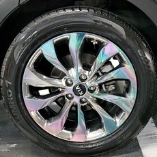 Skintec The New Sorento The Master 鐳射輪框貼紙 48cm, 混合色, 1個