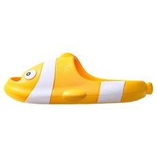 SUPERCOMET 全家適用 柔軟Q彈 軟墊 尼莫魚 拖鞋, 210, 黃色