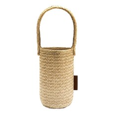 mosh Rattan Cover 藤編隨行杯杯套 保溫手提編織袋 450毫升適用, 象牙白色, 1個