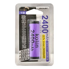 Kolin 歌林 鋰電池2400毫安 平頭 KB-DLB07 68 x 18mm, 1個, 1入