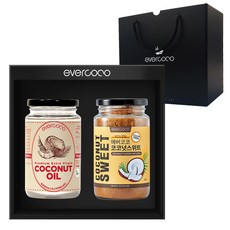 evercoco 特級初榨椰子油 500ml + 甜味 380g 禮盒裝 S, 1套