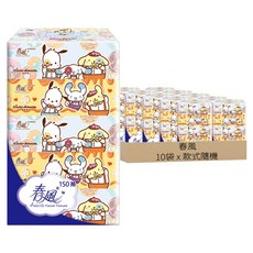 春風 卡通盒裝面紙 款式隨機, 5盒, 10袋