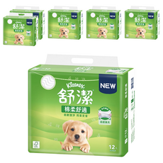Kleenex 舒潔 棉柔舒適抽取衛生紙, 12包, 6袋