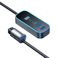 Mcdodo 麥多多 5孔車用快速充電器 PD PPS QC4.0+100W, 深灰色