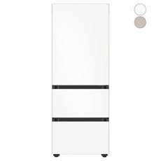 [색상선택형] 삼성전자 비스포크 313L 3도어 키친핏 김치플러스 냉장고 방문설치, 새틴화이트, RQ33DB74D2AP