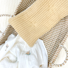 바미블랑 유아용 반전매력 낮은베개 + 블랭킷 세트, 옐로우(낮은베개), 디노디노(블랭킷)