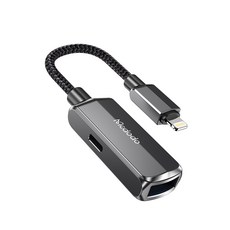 Mcdodo 麥多多 2in1 Lightning 8-pin 充電 + USB-A OTG 雙轉接頭, 單一商品