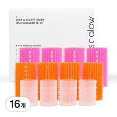 gloss&glow 柔軟軟質睡眠髮捲 大, 16個, 混合顏色