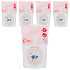 세균아꼼짝마 항균 버블 핸드워시 파우더향 리필, 200ml, 5개