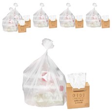 하비티 배접 분리수거 쓰레기 비닐봉투 박스포장 200매, 20L, 6개
