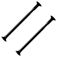 편스토어 무타공 스테인레스 강력 압축봉 70~120cm, 무광블랙, 2개