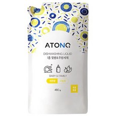 ATONO2 1級奶瓶 & 廚房清潔劑 補充包 檸檬香, 480g, 1個